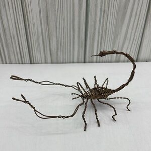 Handcrafted Brown Wire Scorpion Sculpture